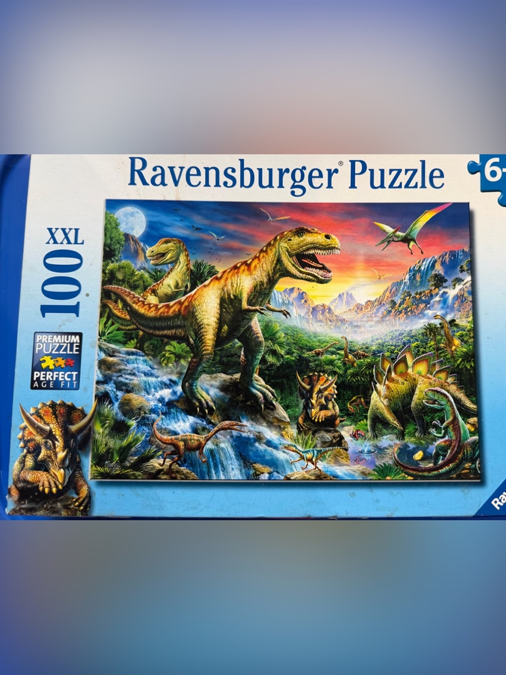 Ravensburger Dinosaur Puzzle Prehistoric Landscape Scene 100 Pieces XXL Ages 6+